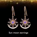 TOUPOP Sterling Silver Crystal Dangle Stud Earrings Women Girls Gift-0-1
