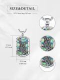 wholesale 925 Sterling Silver Saint Michael Protect Us Pendant Necklace with Abalone Shell and Chain for Men Women -0-1