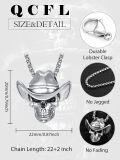 wholesale 925 Sterling Silver Cowboy Hat Skull Pendant Necklace for Men Gothic s-0-1