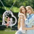 wholesale 925 Sterling Silver Heart-Shaped Sister Pendant Forever My Friend Necklace Gifts for Women-0-4