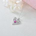 wholesale 925 Sterling Silver Birthstone Infinity Heart Necklace 20 Women s Jewelry Gift-0-4