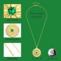wholesale 925 Sterling Silver & Birthstone Gold Compass Pendant Necklace, 24mm, 18-20 Chain, Gift for Women-0-4