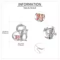wholesale 925 Sterling Silver Elephant Family Pendant Necklaces - Cute Animal Love Gifts for Women and Mothers-0-3