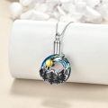 wholesale 925 Sterling Silver Mountain Moon Pendant Necklace-0-5
