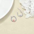 wholesale 925 Sterling Silver Cat Charm Hoop Earrings - Adorable Gift for Her-0-2