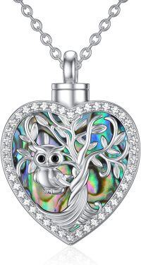 wholesale TOUPOP Mothers Day Gifts For Mom Cremation Jewelry Sterling Silver Tree Of Life Owl Urn Pendant Necklace For Ashes Keepsake Human Memorial Pendant Jewelry For Women -undefined