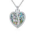 TOUPOP Sterling Silver Tree Of Life Owl Cremation Urn Pendant Necklace-0-0
