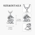 wholesale 925 Sterling Silver Wolf Head Triquetra Celtic Knot Pendant Necklaces for Men & Women-0-3