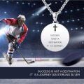 wholesale 925 Sterling Silver Hockey Player Protect This Athlete Sports Pendant Necklace-0-1