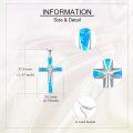 wholesale Sterling Silver Origami Cross Pendant Necklace Religious Jewelry Gift for Women Men-0-9