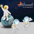 wholesale 925 Sterling Silver Moonstone Astronaut Stud Earrings Space Theme Gifts for Women Girls-0-3