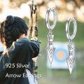 wholesale 925 Sterling Silver Norse Spearhead Huggie Hoops - Viking s for Women-0-5
