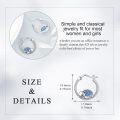 wholesale 925 Sterling Silver Blue Opal Turtle Hoop Earrings for Women Girls -0-4