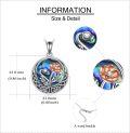 wholesale Sterling Silver Abalone Shell Celtic Knot Birth Flower Necklace for Women-0-4