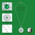 wholesale 925 Sterling Silver Compass Birthstone Necklace - 24mm, 18-20 Chain, Hypoallergenic, Gift for Women-0-5