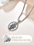 wholesale 925 Sterling Silver Virgin Mary Medal Necklace for Women Men Catholic -0-4