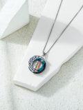 wholesale TOUPOP Gifts For Sister Friend 925 Sterling Silver Twins Pendant Necklace For Women Girls With Blue Crystal Jewelry Gifts For Soul Sister Friendship Birthday -0-2