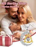 wholesale 925 Sterling Silver Triquetra Celtic Knot Wolf Head Charm Necklace-0-5