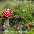 wholesale 925 Sterling Silver Red Mushroom Dangle Drop Threader Earrings with Long Chains - Gifts for Her-0-1