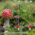wholesale 925 Sterling Silver Red Mushroom Dangle Drop Threader Earrings with Long Chains - Gifts for Her-0-1