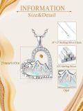 wholesale 925 Sterling Silver & Opal Mustard Seed Heart Necklace with AAA CZ, Inspirational Christian Faith Jewelry Gift-0-5