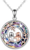 wholesale 925 Sterling Silver Crystal Otter Pendant Necklace for Women Mom Sister Gifts-0-0