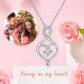 wholesale White Gold Plated 925 Sterling Silver Heart-Shaped Pendant with Cubic Zirconias and Chain for Women's s-0-2