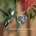 TOUPOP 925 Sterling Silver Hummingbird Urn Necklace For Ashes Memorial Keepsake-0-1