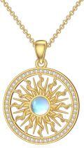 wholesale Gold 925 Sterling Silver Moonstone Compass Butterfly Dragonfly Bee Pendant Necklace for Women's Gifts-0-0