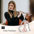 wholesale TOUPOP Ballet/violin/cello/flute/piano/saxophone/accordion/harp Necklace For Women 925 Sterling Silver Ballet Instrument Pendant Jewelry Music Lover Christmas Christmas Gifts For Women -0-3