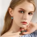 wholesale 925 Sterling Silver Heart-Shaped Mermaid Scale Drop Earrings Wholesale with Pearl Accents for Women and Girls-0-2