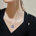 wholesale 925 Sterling Silver Lapis Lazuli Pentagram Pendant Necklace-0-2
