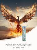 wholesale 925 Sterling Silver Abalone Shell Phoenix Tree of Life Memorial Keepsake Cremation Ashes Pendant Necklace-0-5