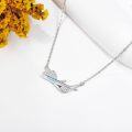 wholesale 925 Sterling Silver Airplane Clouds and Flowers Pendant Necklace with Chain-0-3
