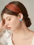 TOUPOP 925 Sterling Silver Stone Stud Earrings For Women-0-2