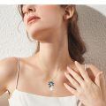 wholesale 925 Sterling Silver Lotus Necklace with Mystical Goddess Symbol - 20mm Pendant, 18-22 Chain, Hypoallergenic Jewelry Gift for Women-0-2