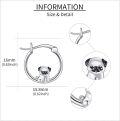 wholesale 925 Sterling Silver Cutie Pug Dog Hoop Earrings for Girls and Women - Adorable Animal  Idea-0-4
