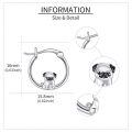 wholesale 925 Sterling Silver Cute Pug Dog Enamel Hoop Earrings For Women-0-4