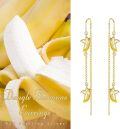 wholesale Gold 925 Sterling Silver Banana Drop Earrings - Tropical Fruits  for Women-0-5