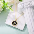 wholesale 14k Gold Plated Blue Sandstone Zodiac Necklace 12 Constellation Pendant for Women-0-43