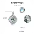 wholesale 925 Sterling Silver Moonstone Celtic Knot Tree of Life Pendant Necklace-0-4