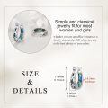 wholesale 925 Sterling Silver Hoop Earrings Wholesale With Abalone Inlay Celtic Knot Design-0-3