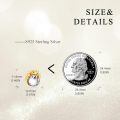 wholesale 925 Sterling Silver Cute Hedgehog Two Tone Stud Earrings For Women-0-3
