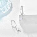 wholesale 925 Sterling Silver Fire Opal Lightning Bolt Hoop Earrings Hypoallergenic Small Stud Jewelry Birthday Gifts for Women-0-1