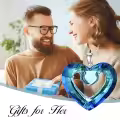TOUPOP Sterling Silver Crystal Love Heart Necklace Women's Jewelry Gift-0-1
