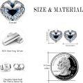 wholesale 925 Sterling Silver Blue Crystal Heart Celtic Knot Wolf Stud Earrings for Women-0-4