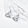 wholesale 925 Sterling Silver Heart-Shaped Giraffe Family Dangle Drop Earrings for Women Gifts-0-4