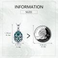 wholesale 925 Sterling Silver Panda in Egg Locket Pendant Necklace Green Enamel s for Women Girls-0-1