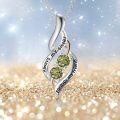 wholesale Sterling Silver Yellow Stone Sisterhood Pendant Necklace for Women-0-19