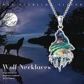 wholesale 925 Sterling Silver Abalone Shell Mountain Charm Necklace for Hikers and Nature Lovers-0-5